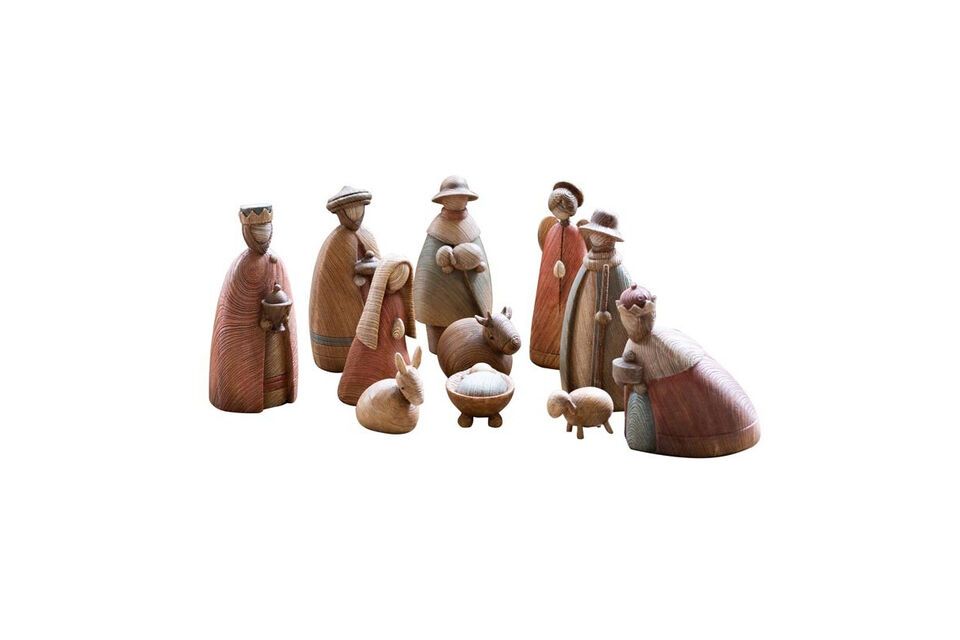 Discover the unique charm of our Nativity Scene Figurine, carefully crafted in multicolored resin