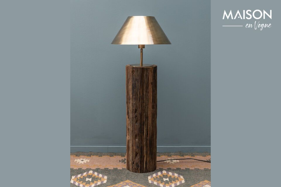 Natuka dark wood floor lamp Chehoma