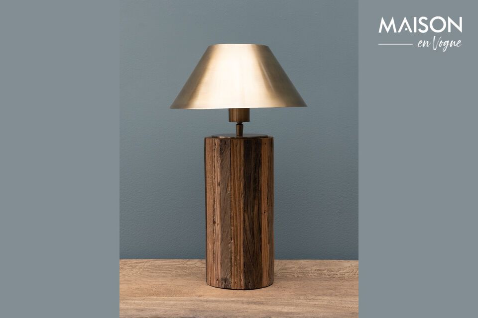 Natuka dark wood table lamp Chehoma