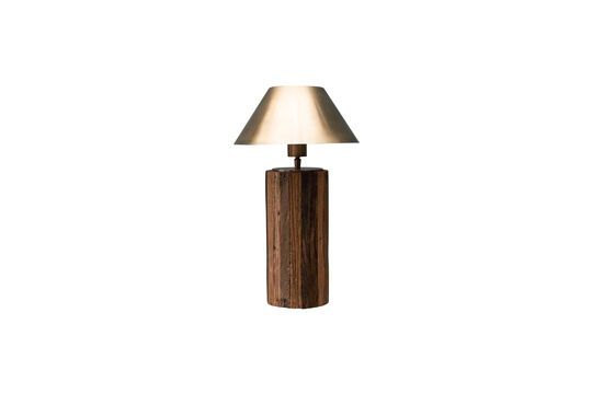 Natuka dark wood table lamp Clipped