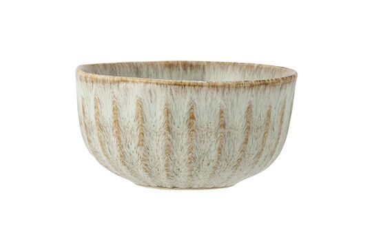 Natural stoneware bowl Fleur Clipped