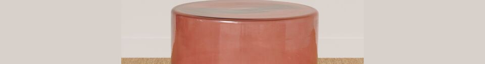 Material Details Neo red glass side table