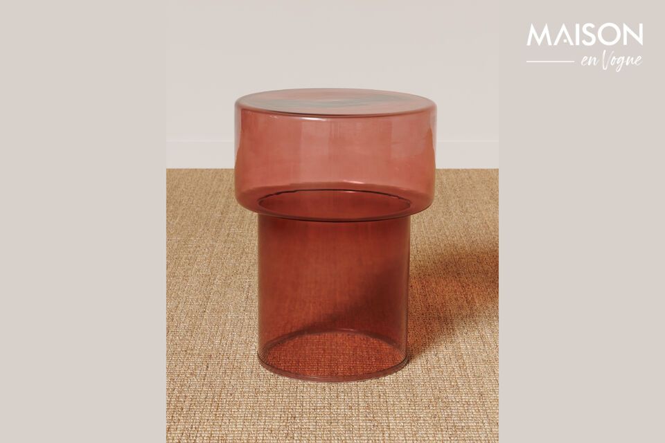 Neo red glass side table Chehoma