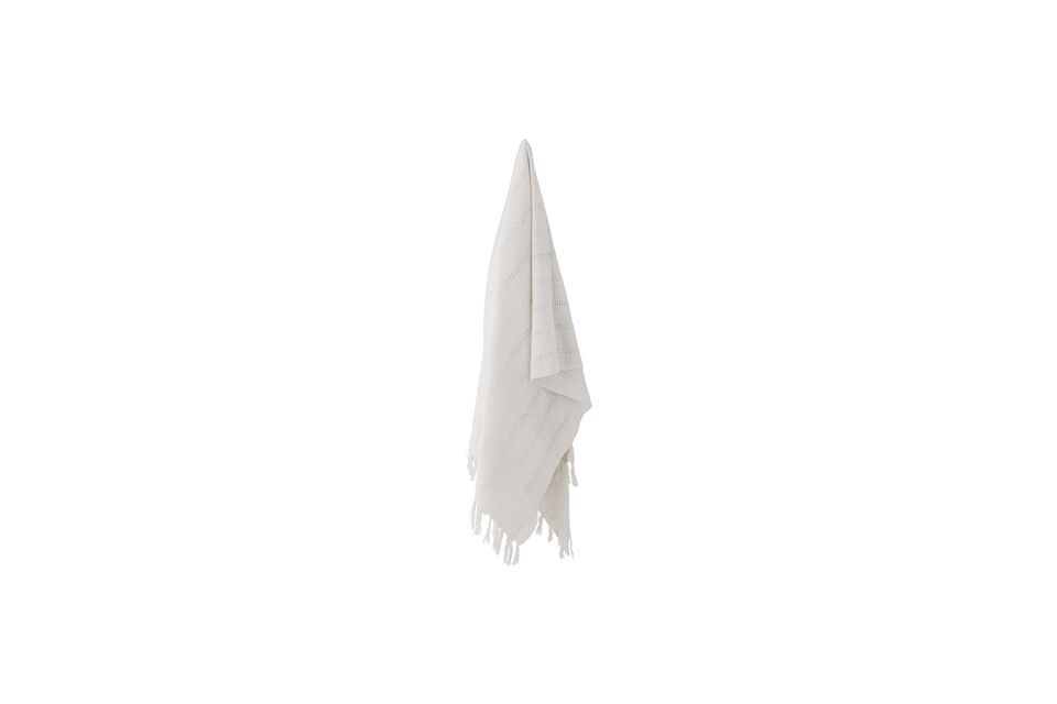 Niccoline white cotton throw Bloomingville