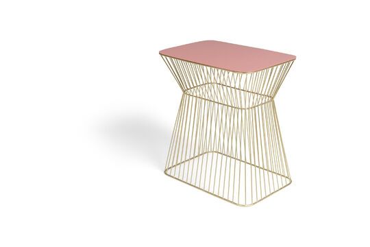 No Offence pink iron side table Clipped