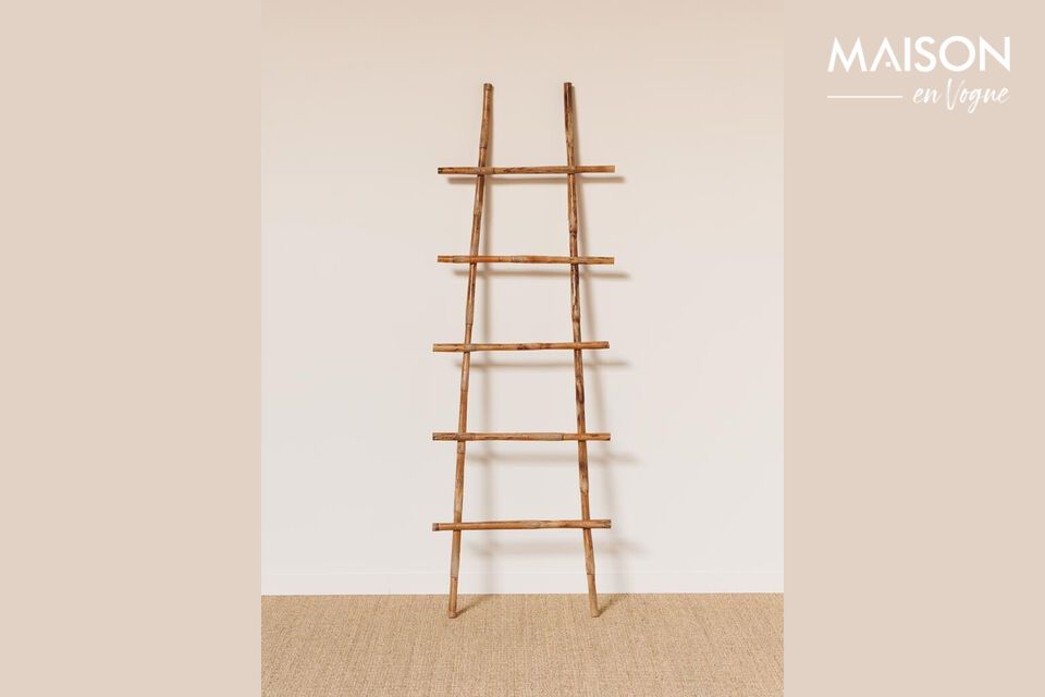 Discover the essence of style and functionality with our brown rattan ladder