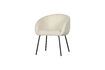 Miniature Noelle white polyester curly chair 1