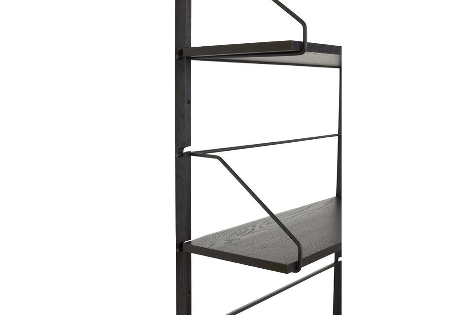 Norm black ash wood bookcase - 8