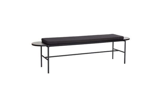 Norm black fabric bench Clipped