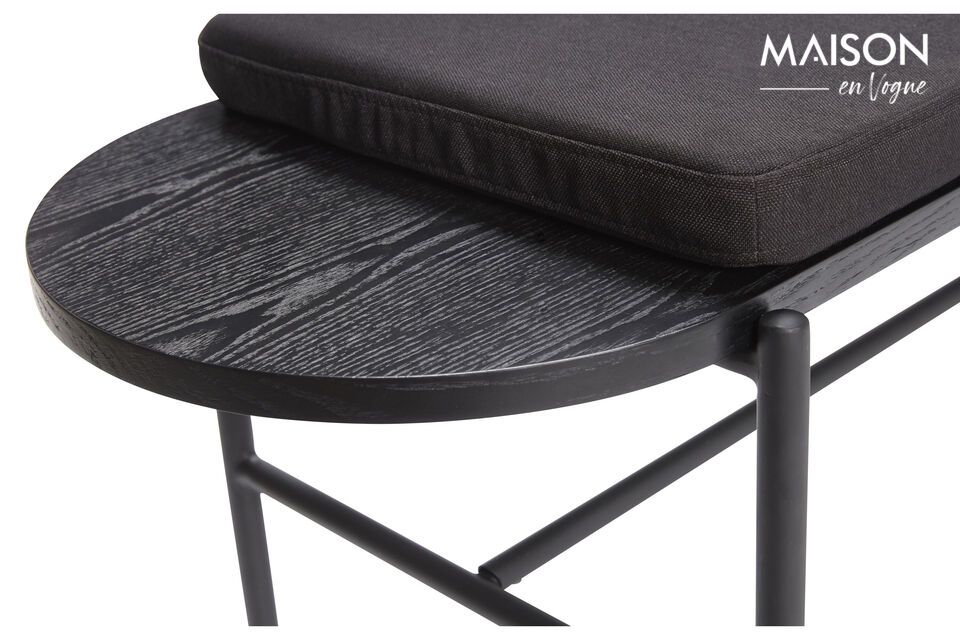 Norm black fabric bench - 3