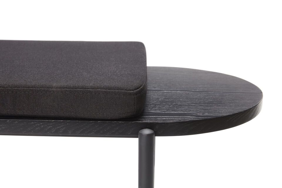 Norm black fabric bench - 4