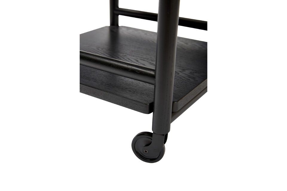 Norm black oak wood cart - 5