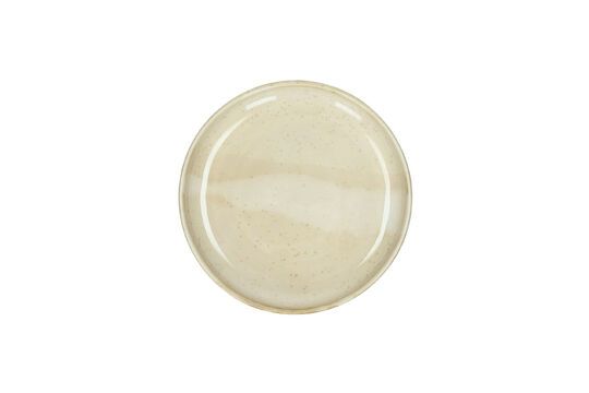 Nougat beige porcelain aperitif plate Clipped