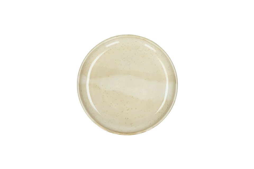 Nougat beige porcelain aperitif plate Pomax