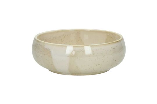 Nougat beige porcelain cereal bowl Clipped