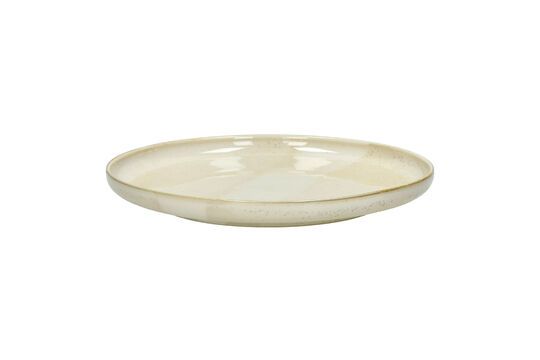 Nougat beige porcelain dessert plate Clipped