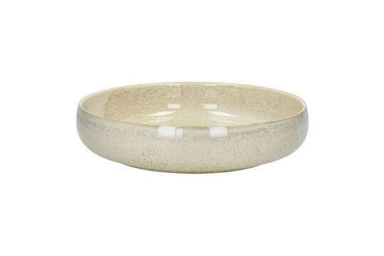 Nougat beige porcelain pasta bowl Clipped