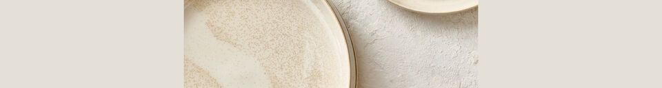 Material Details Nougat beige porcelain pasta bowl