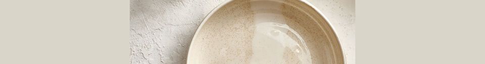 Material Details Nougat beige porcelain soup bowl