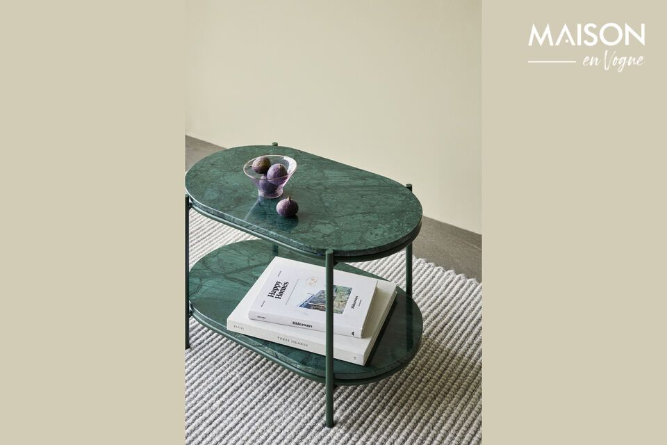 Nusa dark green metal coffee table Hübsch