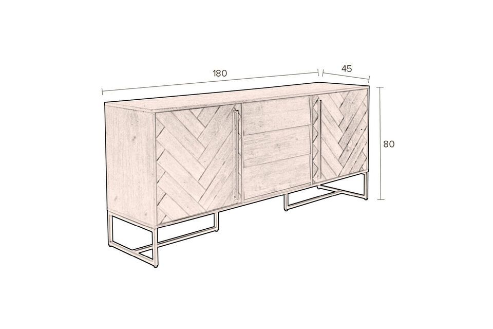 Oak wood highboard Class - 17