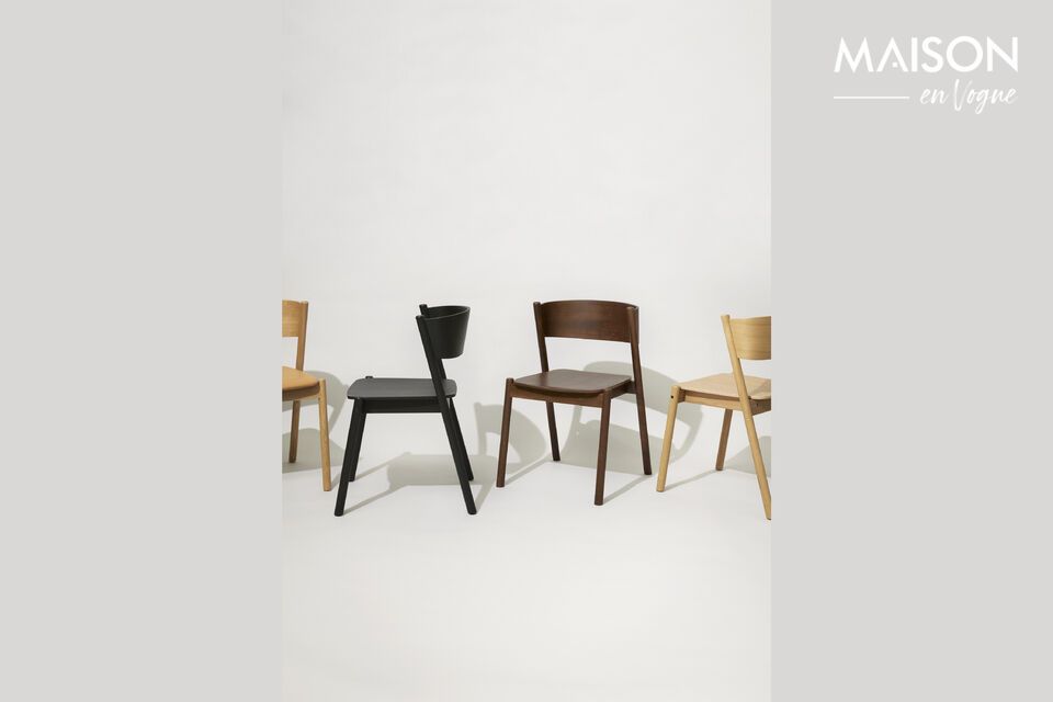 The Oblique black beech chair is a perfect example of modern design combining functionality and