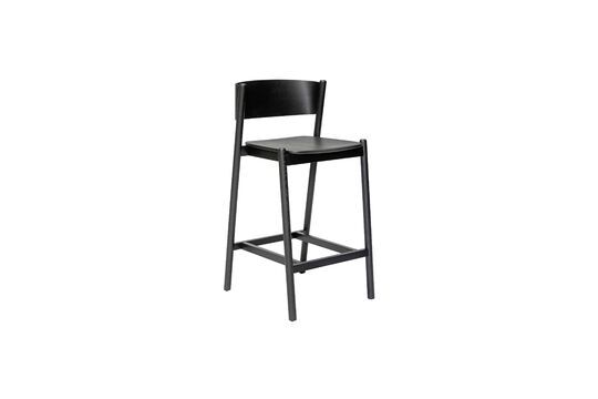 Oblique black oak veneer bar chair Clipped