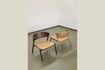 Miniature Oblique brown beech armchair 5