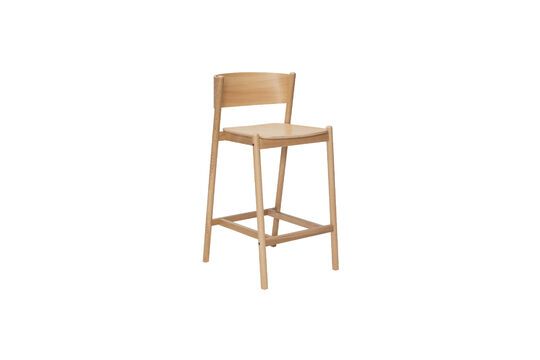 Oblique light beech bar chair Clipped