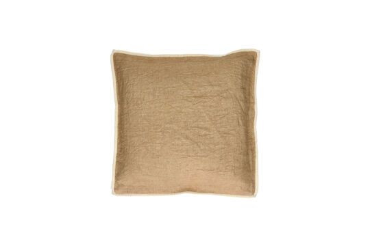 Ochre linen cushion Opposites Clipped