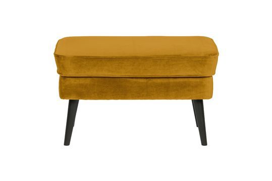 Ochre velvet footrest Rocco