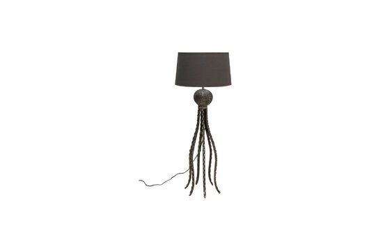 Octopus table lamp in gray aluminum Clipped