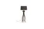 Miniature Octopus table lamp in gray aluminum Clipped