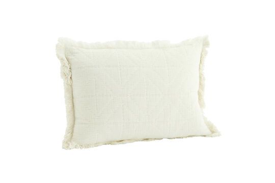 Off-white cotton Quilt cushion cover Clipped