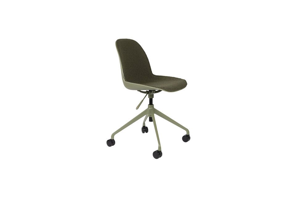 Office chair with green fabric wheels Albert Kuip Zuiver