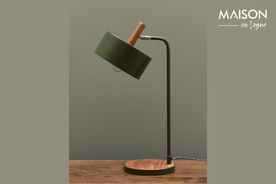 Olive green metal table lamp Chehoma