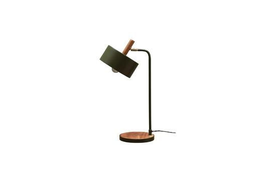 Olive green metal table lamp Clipped