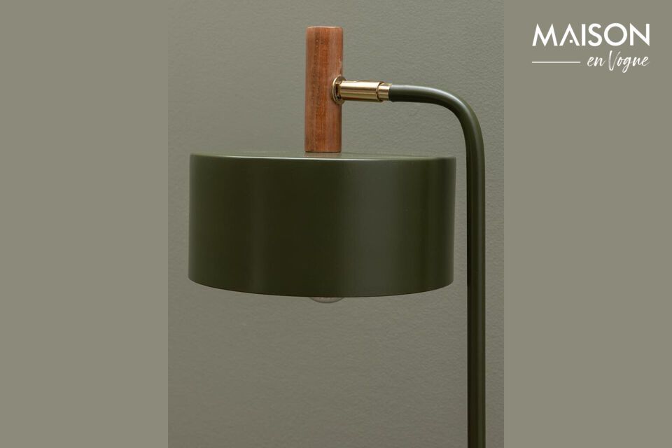 Introduce a touch of style and functionality with our iron table lamp in green