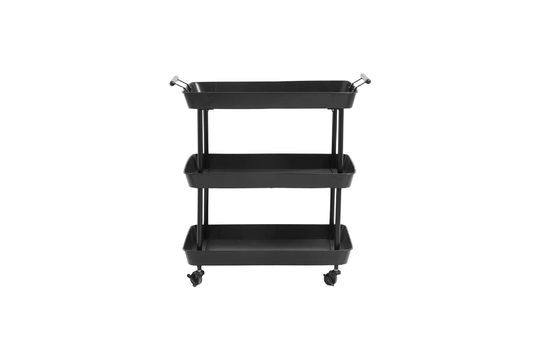 Olmiccia black iron table with wheels