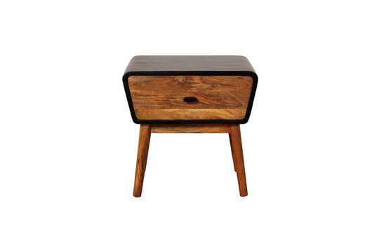 Onor dark wood bedside table Clipped