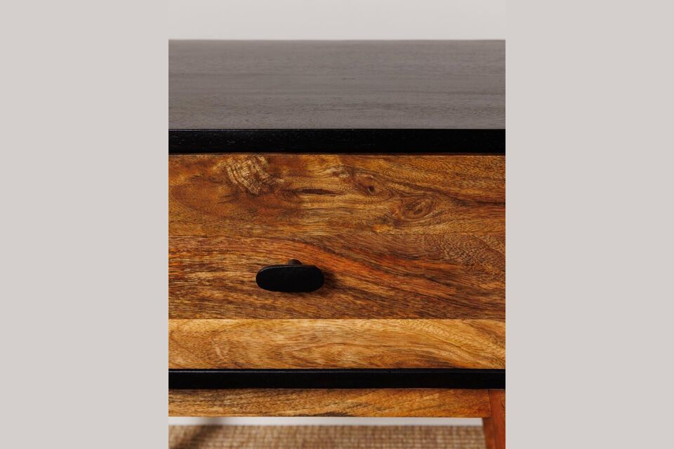 Mango wood, known for its durability and natural beauty, adds a warm, welcoming touch to any room