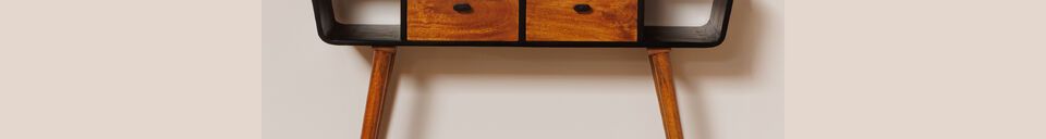 Material Details Onor dark wood console