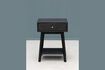 Miniature Onyx black wooden bedside table 1