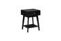 Miniature Onyx black wooden bedside table Clipped