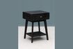 Miniature Onyx black wooden bedside table 2