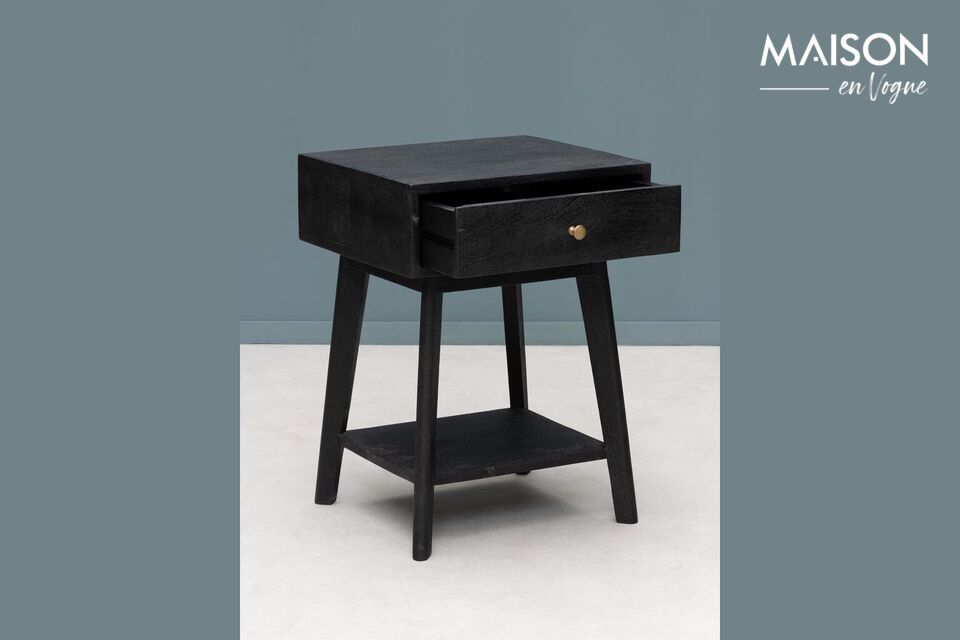 Simplicity and elegance define the Onyx Bedside Table