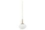 Miniature Opal white glass pendant light Clipped