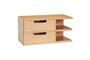 Miniature Open light wood side table Clipped