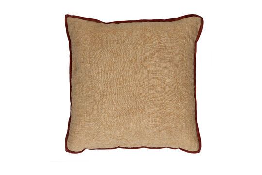 Opposites beige cotton cushion Clipped