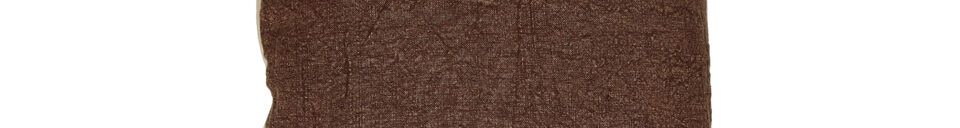 Material Details Opposites brown cotton cushion